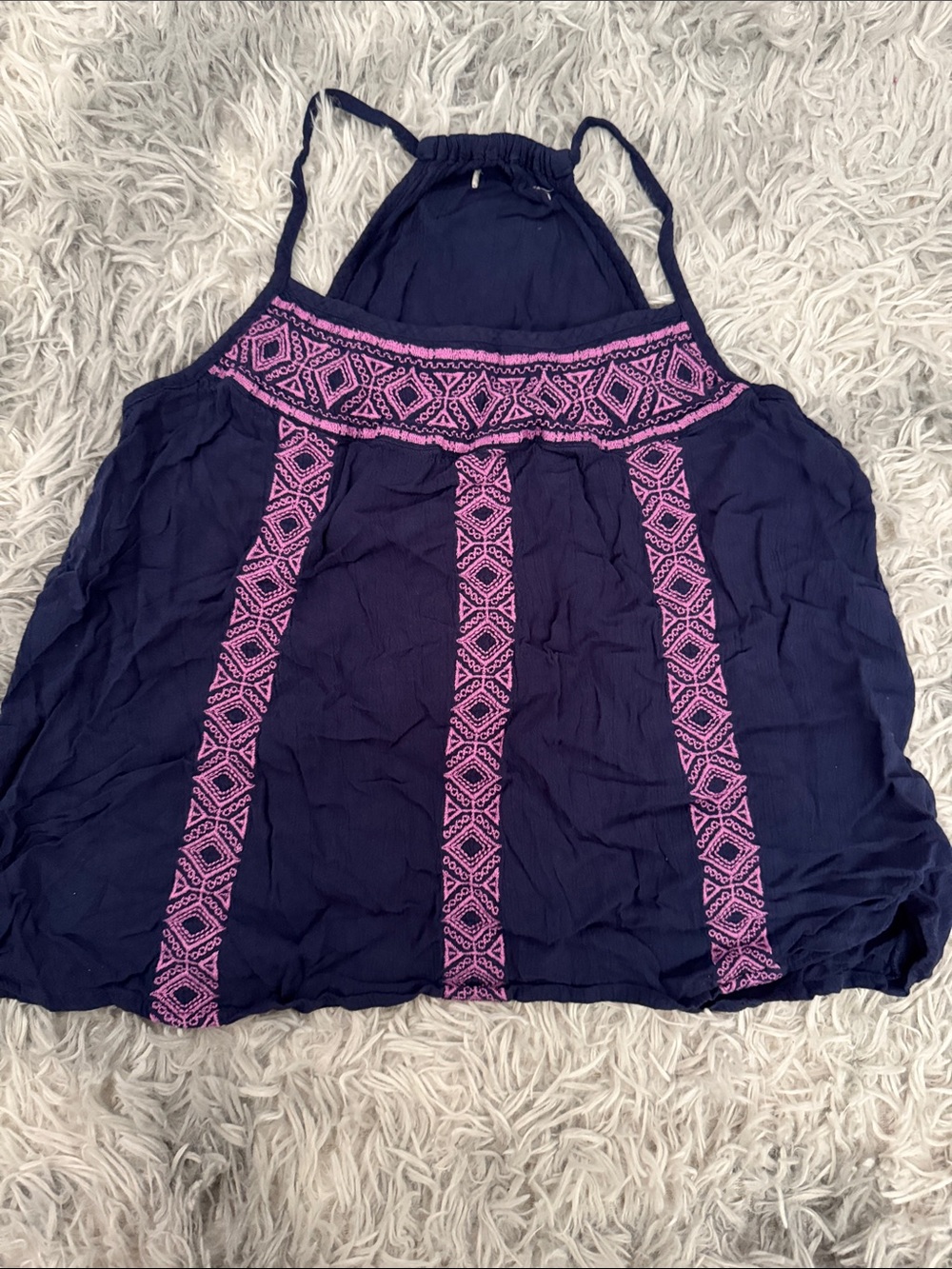 Mossimo Boho Embroidered Halter Tank Top Set (XS) - Picture 4 of 5